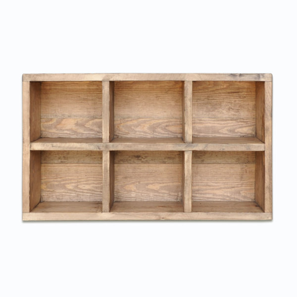 East Urban Home 6 Piece Solid Wood Cube Shelf with Adjustable Shelves